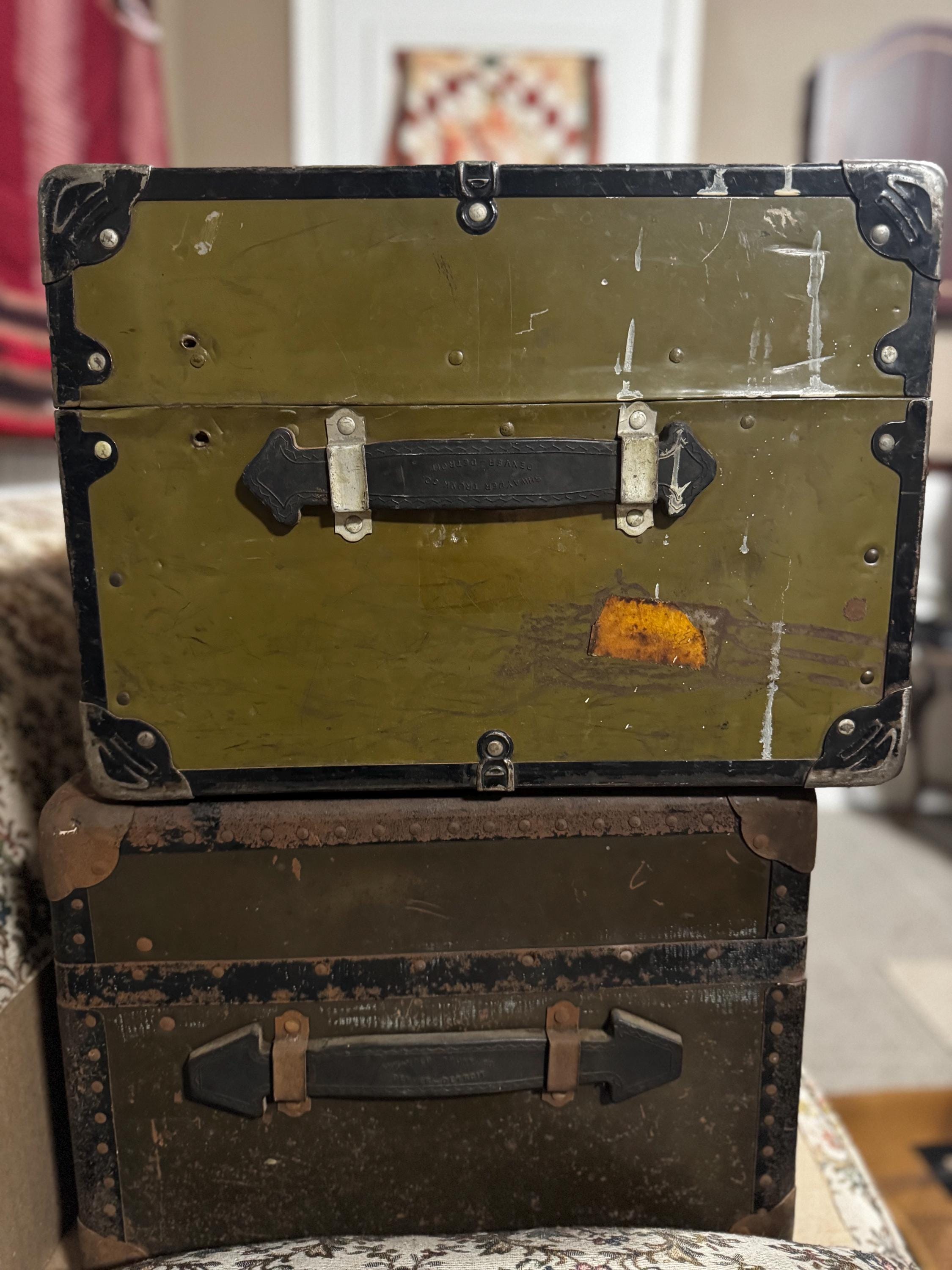 Antique travel trunk - Etsy 日本