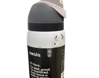 Owala Snoopy 32oz Water Bottle Leakproof Insulated Straw Cup Trendy Cartoon Travel Tumbler Gift