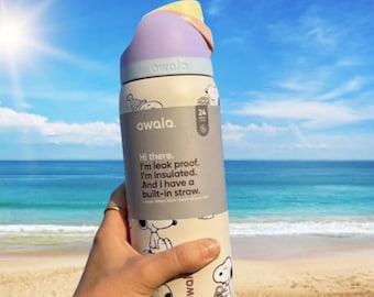 Owala 32oz Snoopy Tumbler, Insulated Water Bottle, Travel & Gym Cup Gift