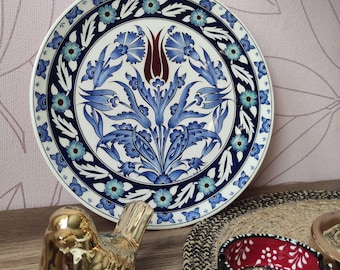 Osmanlı Lale Motifli El Yapımı Çini – Tek ve Nadir Eser