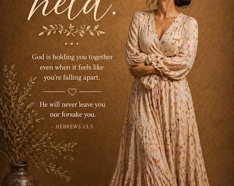 Christian Wall Art Printable, You Are Held Bible Verse, Healing Scripture Art, Faith Based Decor, Digital Download, Inspirational Christian