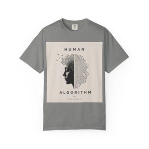 Human Vs Algorithm T-shirt I Minimalist Quote tee