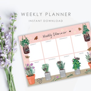 Printable Weekly Meal Planner, Kitchen To Do List