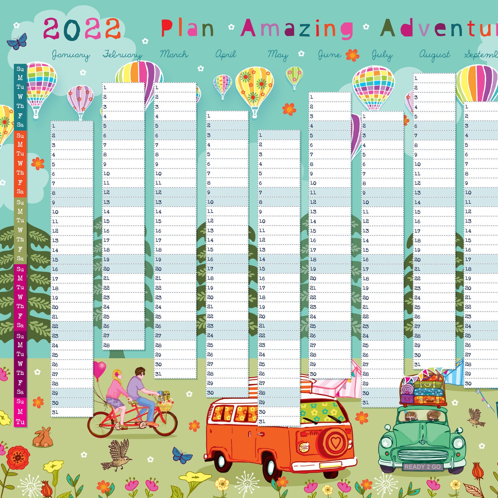 2022 Christmas Countdown Planner 2022 Wall Planner Year to View Calendar Holiday Planner Etsy
