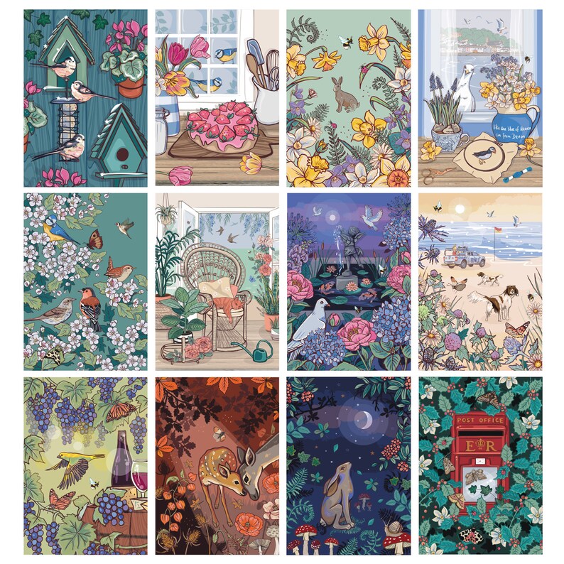 2023 Wall Calendar of Nature and Wildlife Art - Etsy Singapore