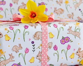 Spring Bunnies Gift Wrapping Paper, Easter Gift wrap