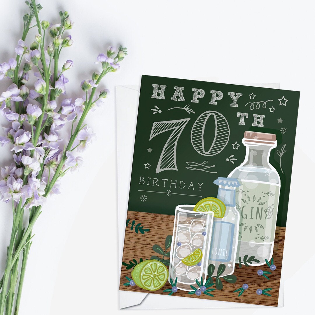 Happy 70th Birthday Card for Dad, Husband, Brother, Uncle, Grandad or ...