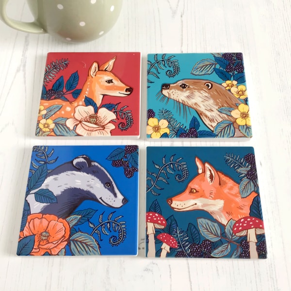 Ceramic Coasters Etsy UK