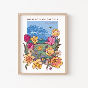 Kew Gardens Wall Art Print, Royal Botanic Gardens London Illustration