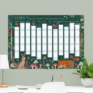 2026 Wall Planner Woodland Wildlife Year to View