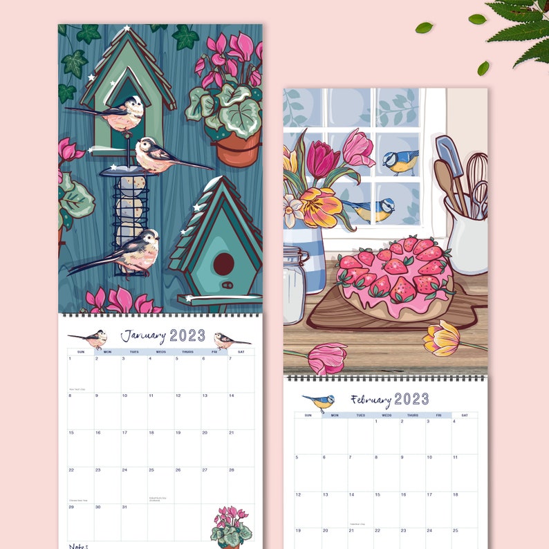 2023 Wall Calendar of Nature and Wildlife Art - Etsy Singapore