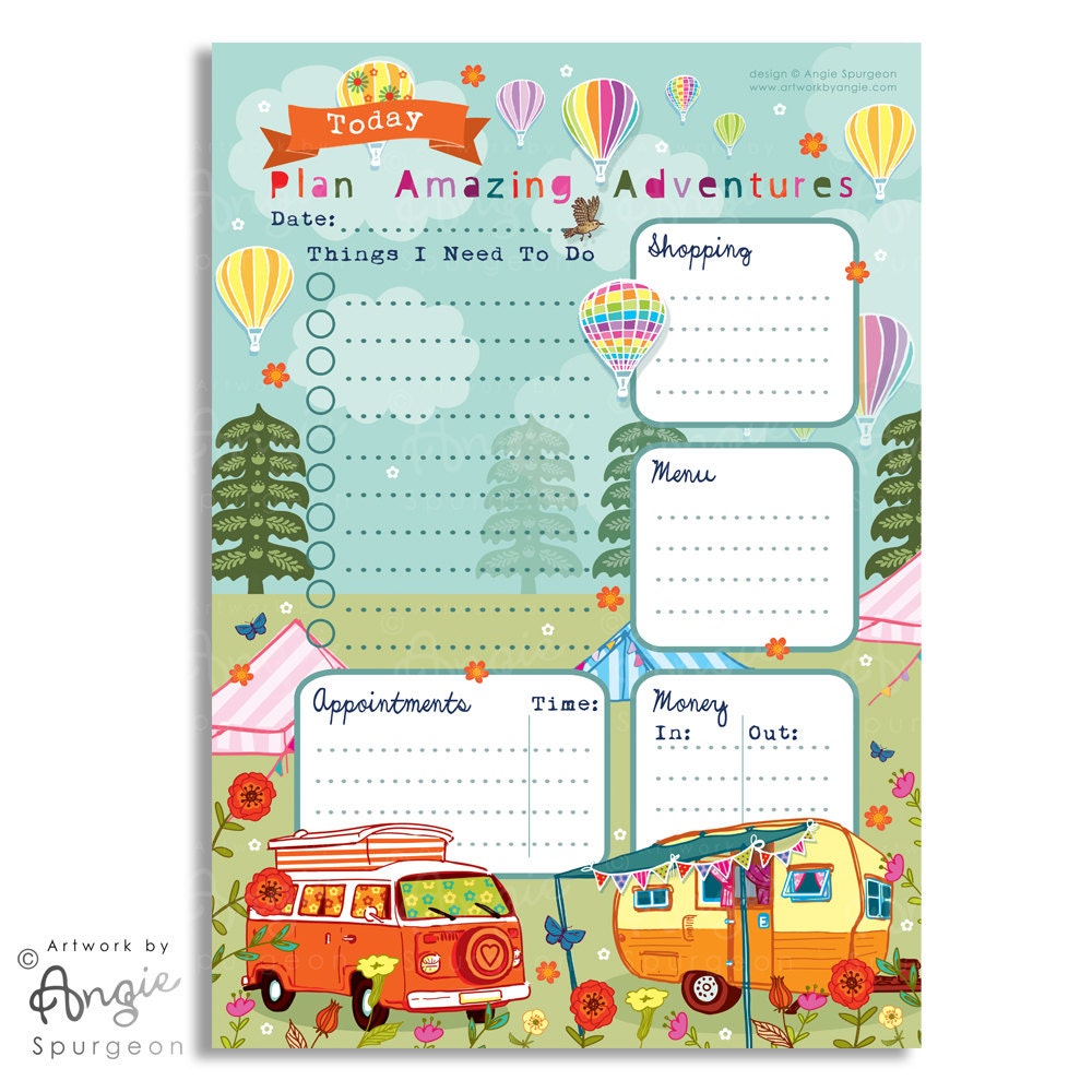 Printable Daily Planner Summer Holiday Planner Plan Amazing - Etsy