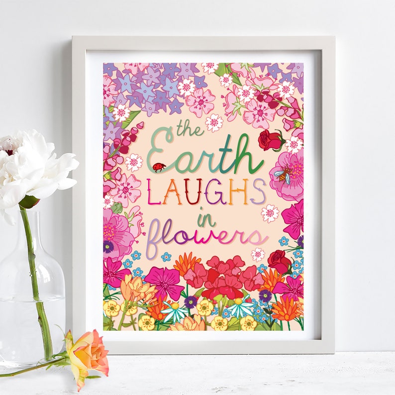 The Earth Laughs in Flowers Unframed Wall Art Print | Etsy
