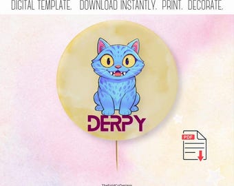 Derpy Kpop Demon Hunters Cupcake Toppers - Pastel Huntrix Theme - Printable Digital Download
