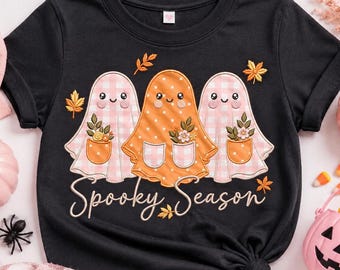 Vintage Ghost Applique Machine Embroidery Design, Cute Spooky Season Halloween Pattern