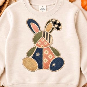 Broderidesign för Thanksgiving-kaninapplikation, lapptäcke höstkanin maskinbroderifil, hösttröja PES DST, direkt nedladdning