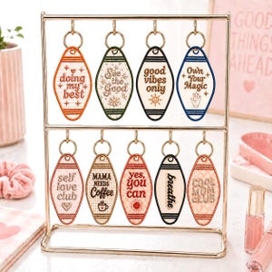 ITH Motel Keychain Embroidery Design Bundle, Snarky Sarcastic Retro Hotel Bag Tag Applique File, Funny Quote Key Fob, Instant Download