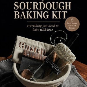 Kit de cuisson au levain pour débutants, panier de levée de banneton, boiterie, fouet à pâte, grattoir