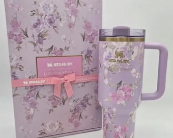 Vaso elegante Stanley X Love Shack - Happy Thoughts Quencher Rosa Beaux Purple de 1,1 litros