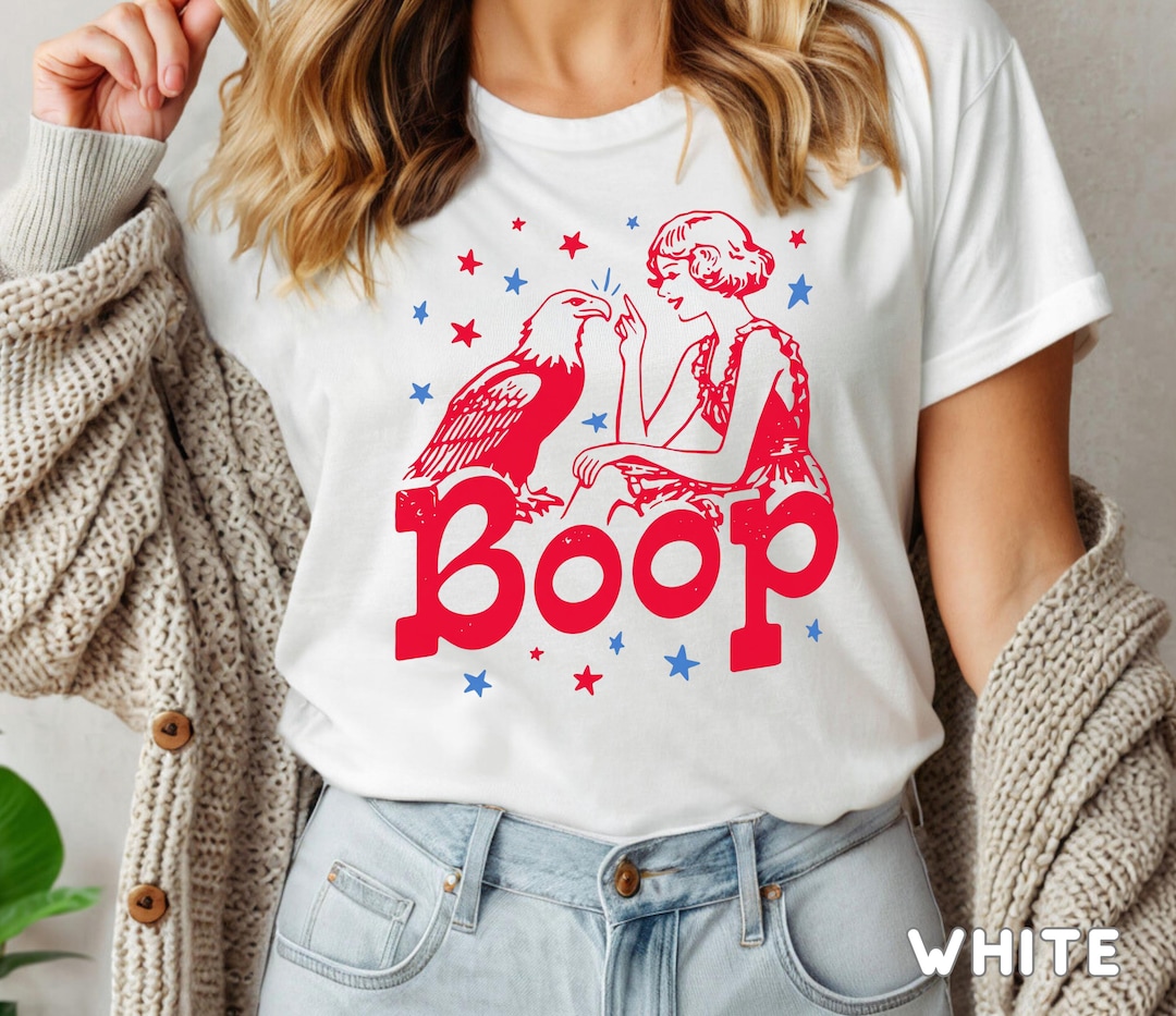 Boop Eagle Patriotic Shirt, Retro Vintage 4th of July Tee, Cute America Eagle Shirt, Indep