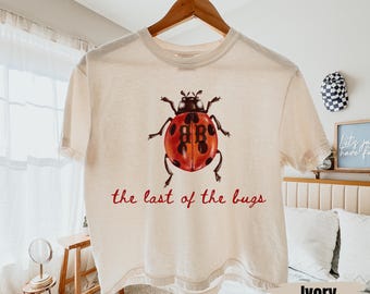 Comfort Colors The Last of the Bugs Boxy Tee, NK Ladybug Outfit Shirt, Boxy Fit Graphic Shirt, Cottagecore Aesthetic Clothes