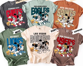 Personalized Football Mascot Shirt, Custom Team Mickey Mouse Tee, Sports Fan Shirt