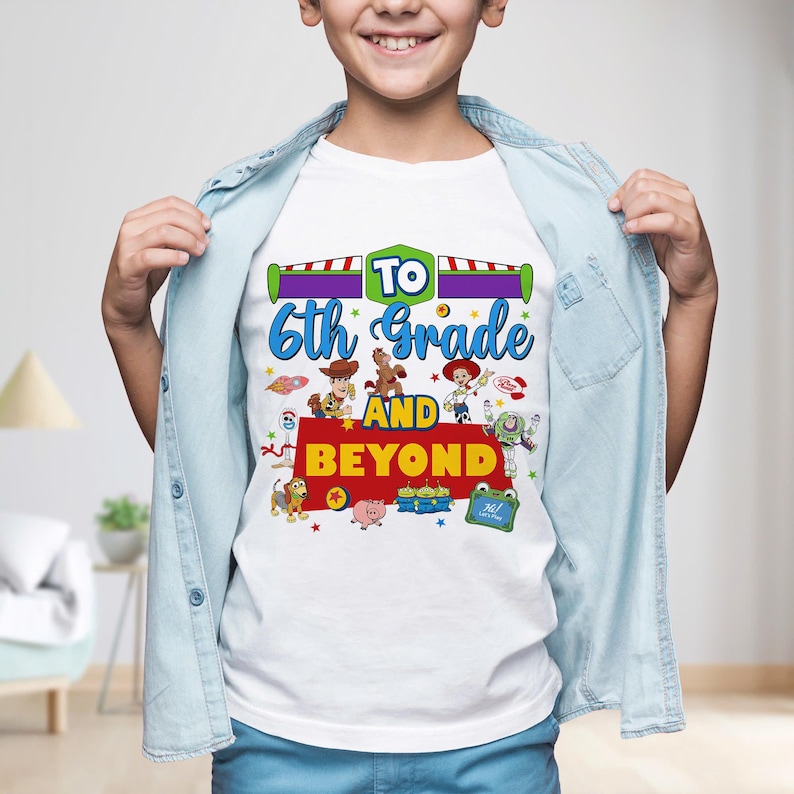 Toy Story Back To School Shirt Bundle PNG, Teacher & Student Kindergarten First Second Third Grade Design, Fun Gift For Kid image 5
