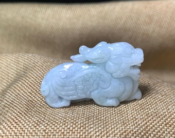 Natural Jade Pixiu Pendant Hand Carved Feng Shui Wealth Amulet Necklace Lucky Charm Gift for Men Women