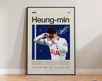 Son Heung-min Poster, Soccer Wall Art, Football Fan Gift, Modern Print, Soccer Legend, Gift for Fans, Teen Room Decor