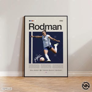 Trinity Rodman Poster, Soccer Wall Art, Football Art Poster, Retro Print, Iconic Decor, Gift for Him, Kids Room Decor