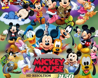 Mickey Mouse & Friends PNG-clipartbundel | Mickey Minnie Donald Goofy Pluto | Donald duck png Pixar clipartbundel digitale download