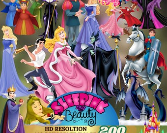 Doornroosje prinses png-clipartbundel | 200+ Aurora Maleficent Prince Phillip Fairies | HD transparante digitale stickers downloaden