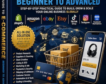 E-Commerce Mastery 2026 - Amazon Etsy ebay Shopify TikTok Shop Facebook Instagram Guide Step by Step Blueprint to Start & Make Money Online