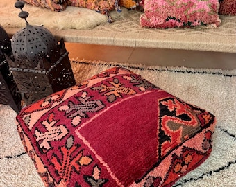 Wunderschönes, authentisches Sitzkissen im marokkanischen Berber-Stil im Boho-Chic-Stil