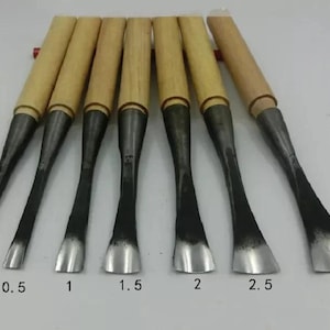 Wood Carving Chisel Knife, Arc Shape, 3-30mm, for Making Craft, Root Carving, Sculpting Supplies, Woodworking Tools