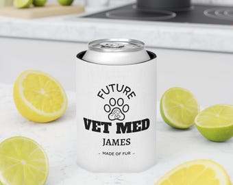 Best Vet Tech Koozie Custom Vet Med Can Cooler Personalized Veterinary Funny Vet Tech Gift Custom Veterinary Gift Can Koozie