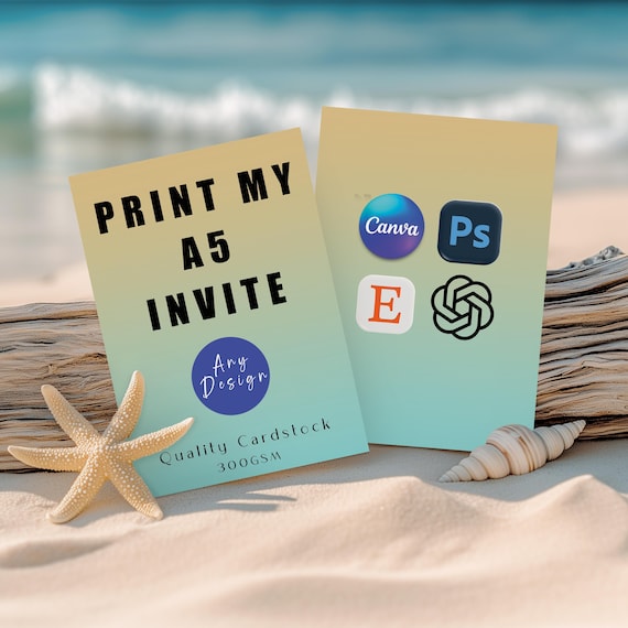 A5 Invitation Printing Service | 300gsm Cardstock
