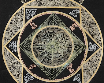 Yoga Art, Cosmic Manifestation Wall Art (Digital Download)