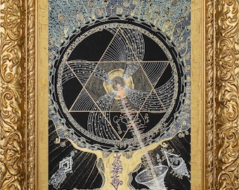 Sacred Geometry Art Print, Divine Attraction Tree, Time Expansion Cosmic (Digital Download)