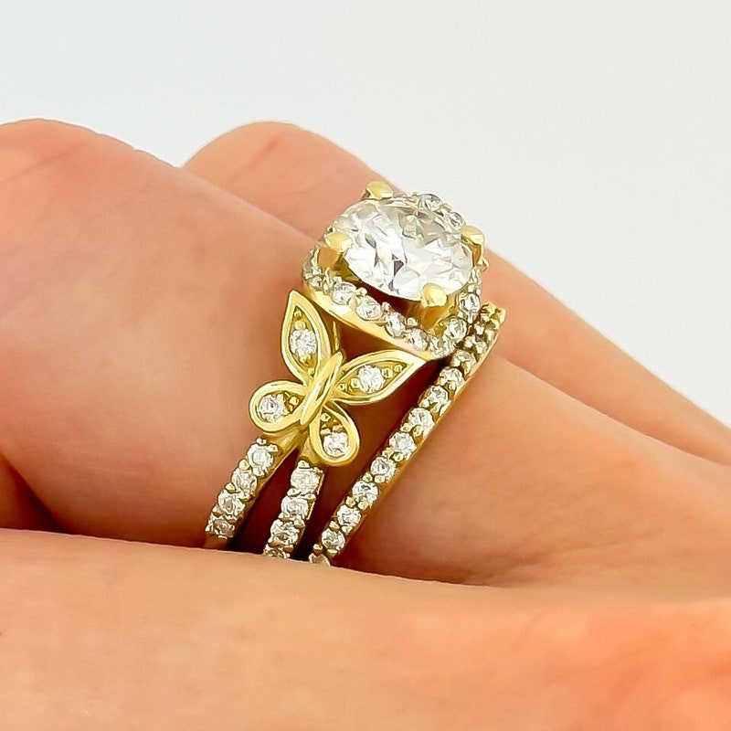 Butterfly Engagement Ring - Etsy