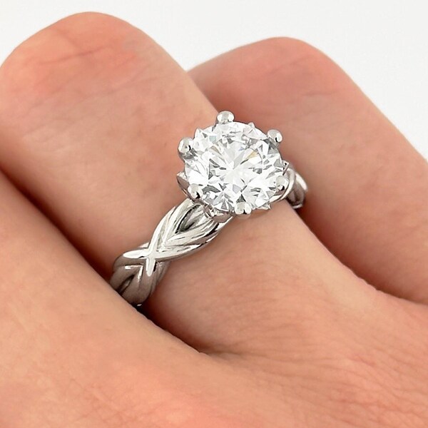 Rope Engagement Ring - Etsy