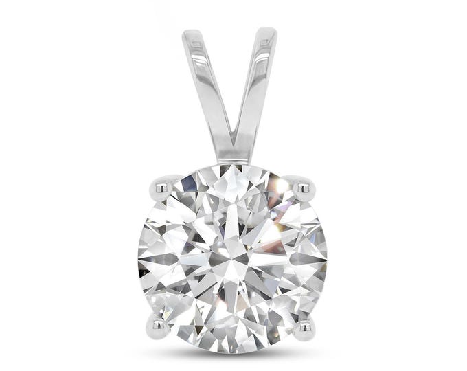 1 Carat Diamond Solitaire Pendant 14K Solid Gold Lab Grown Diamond Necklace IGI Certified 4 Prong Dainty Minimalist Pendant Perfect Gift