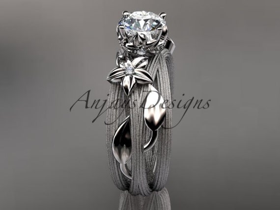 Platinum moissanite shop ring