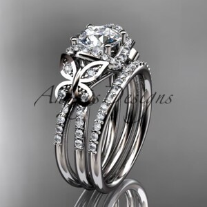 White gold diamond ring set for marriage
