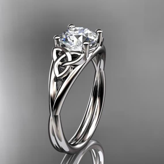 Celtic Trinity Knot Engagement Ring Carat Moissanite Engagement