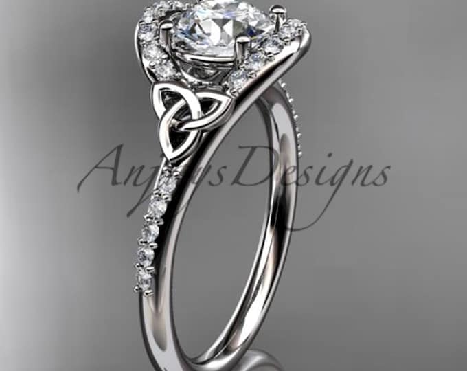Celtic Engagement Ring 1ct Lab Grown Diamond Ring IGI Certified