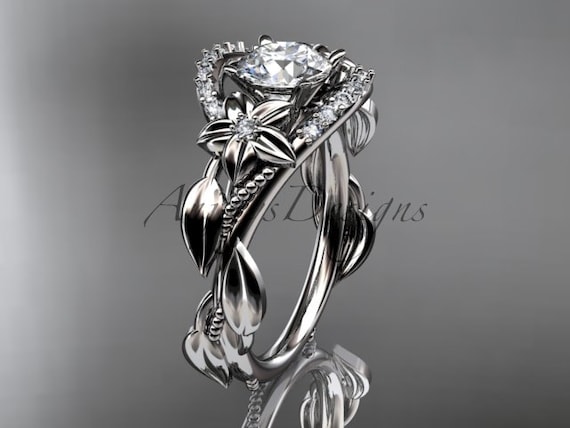 Nature inspired sale engagement rings etsy