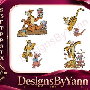 Winnie Puuh – Tigger und Ruh, das Känguru – Honigtopf: Herbstlicher Spiel- und Hüpfspaß – Freunde aus dem Hundertmorgenwald – Gefüllte Stickerei