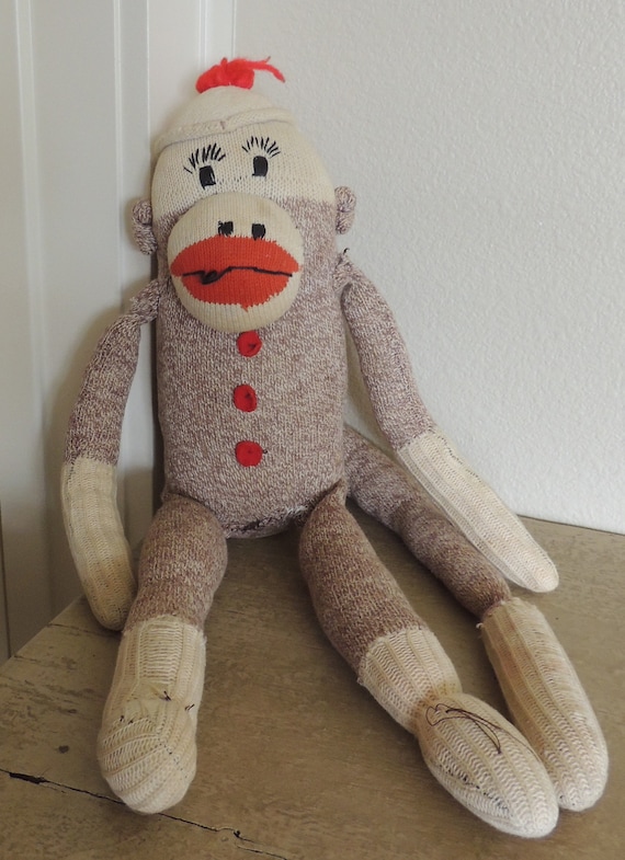 FUNKY MONKEY Vintage SOCK Monkey 19