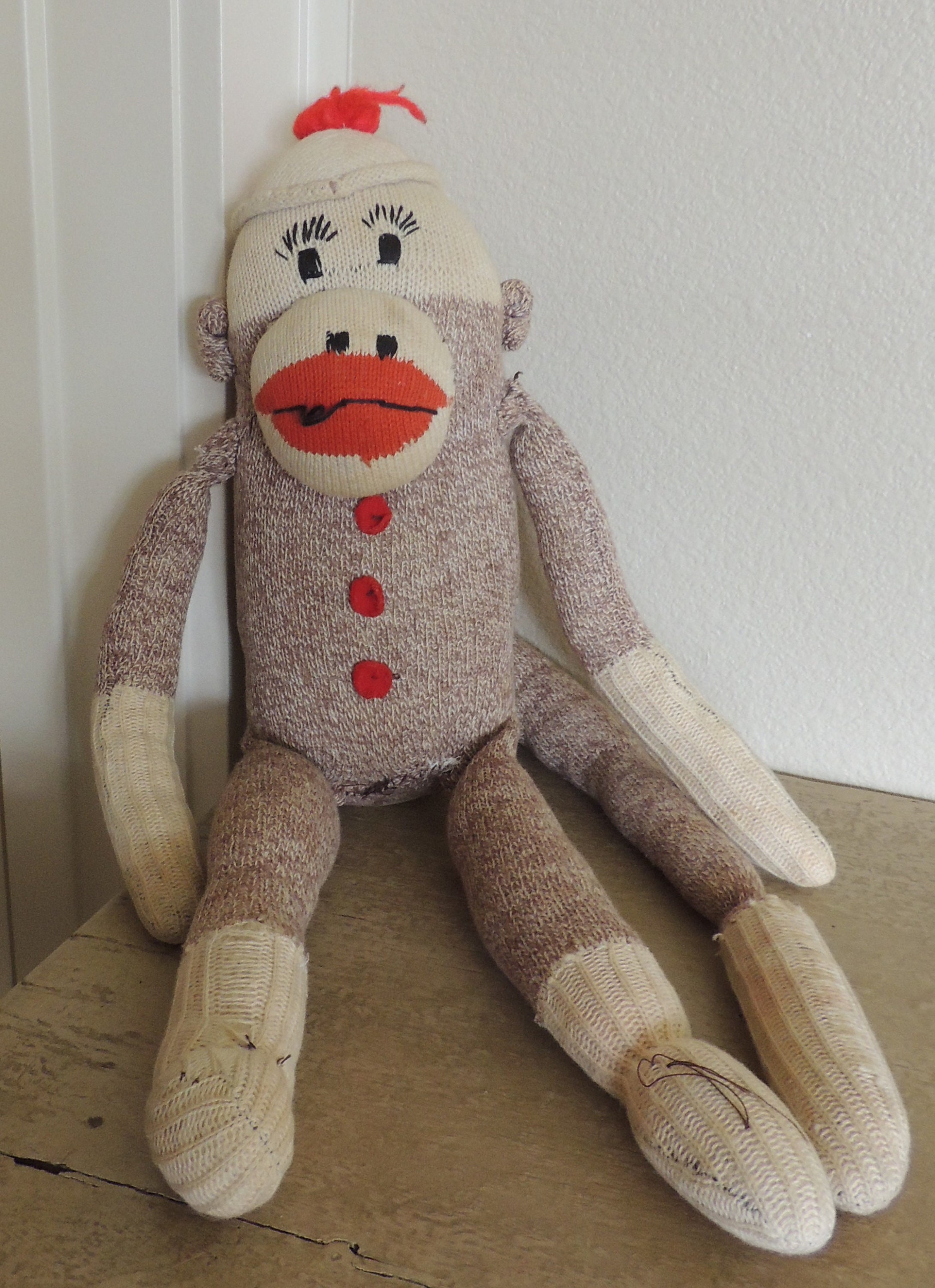 FUNKY MONKEY Vintage SOCK Monkey 19